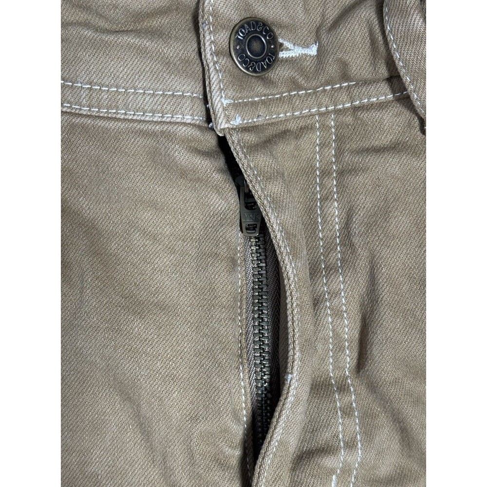 TOAD&CO Women’s 8 Brown Organic Cotton Elastane Flat Front Pants w/Pockets - Picture 12 of 12